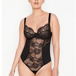 Full Cup Sheer Lace Teddy